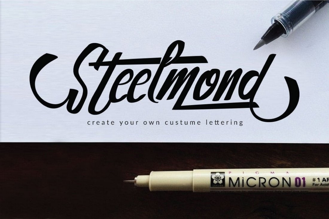 Steelmond - Unique Custom Lettering Font