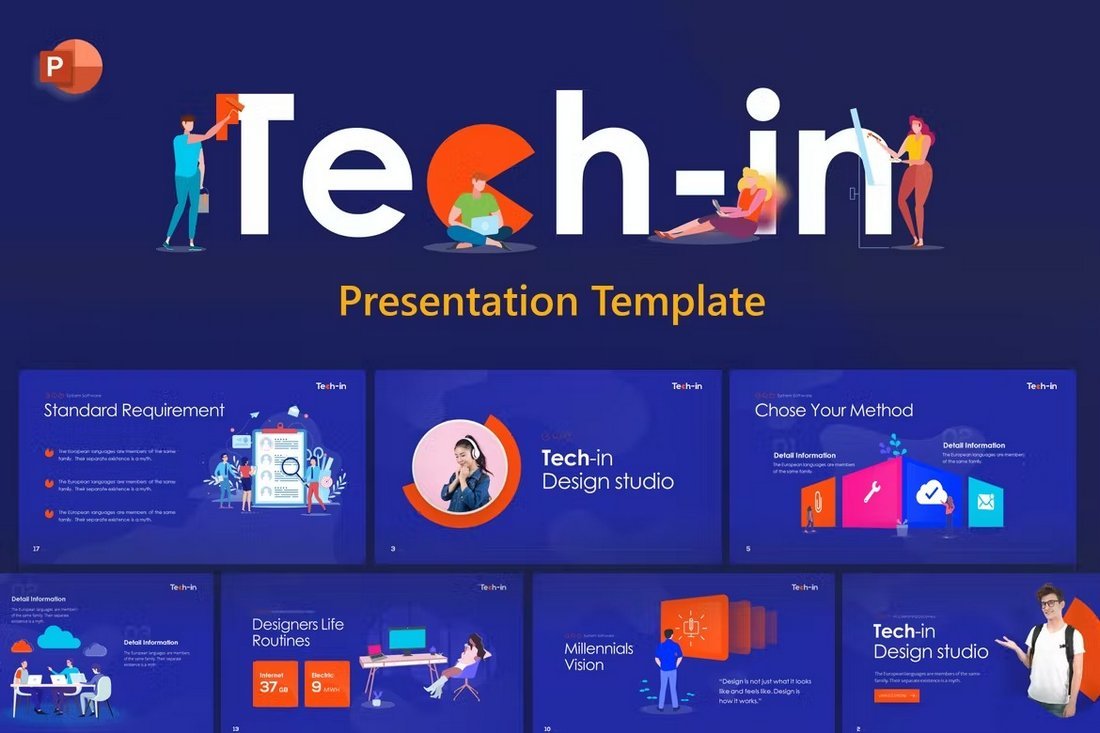 Tech in Tech - Modern Technology PowerPoint Template