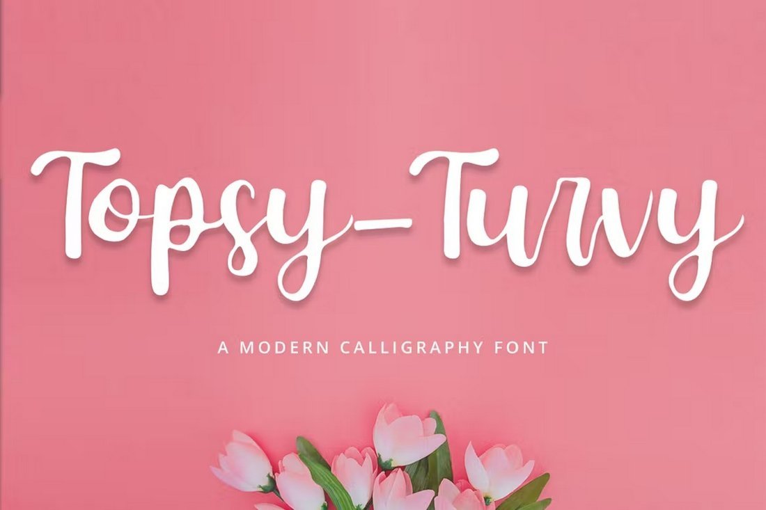 Topsy-Turvy - Feminine Curvy Font