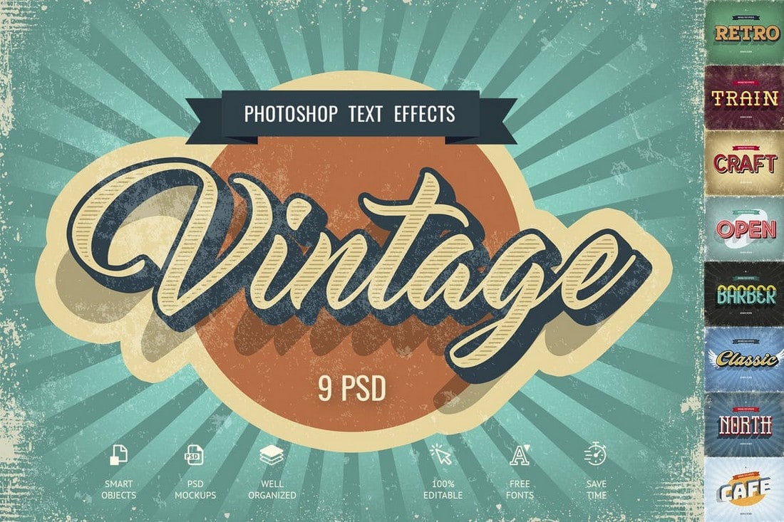Vintage Text Effects for Photoshop