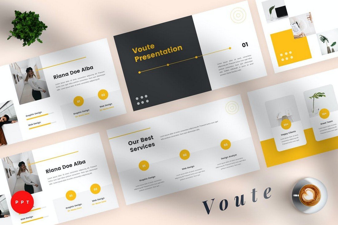 Voute - Pitch Deck Powerpoint Template