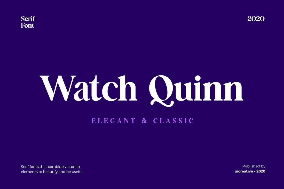 Watch Quinn - Elegant Serif Font