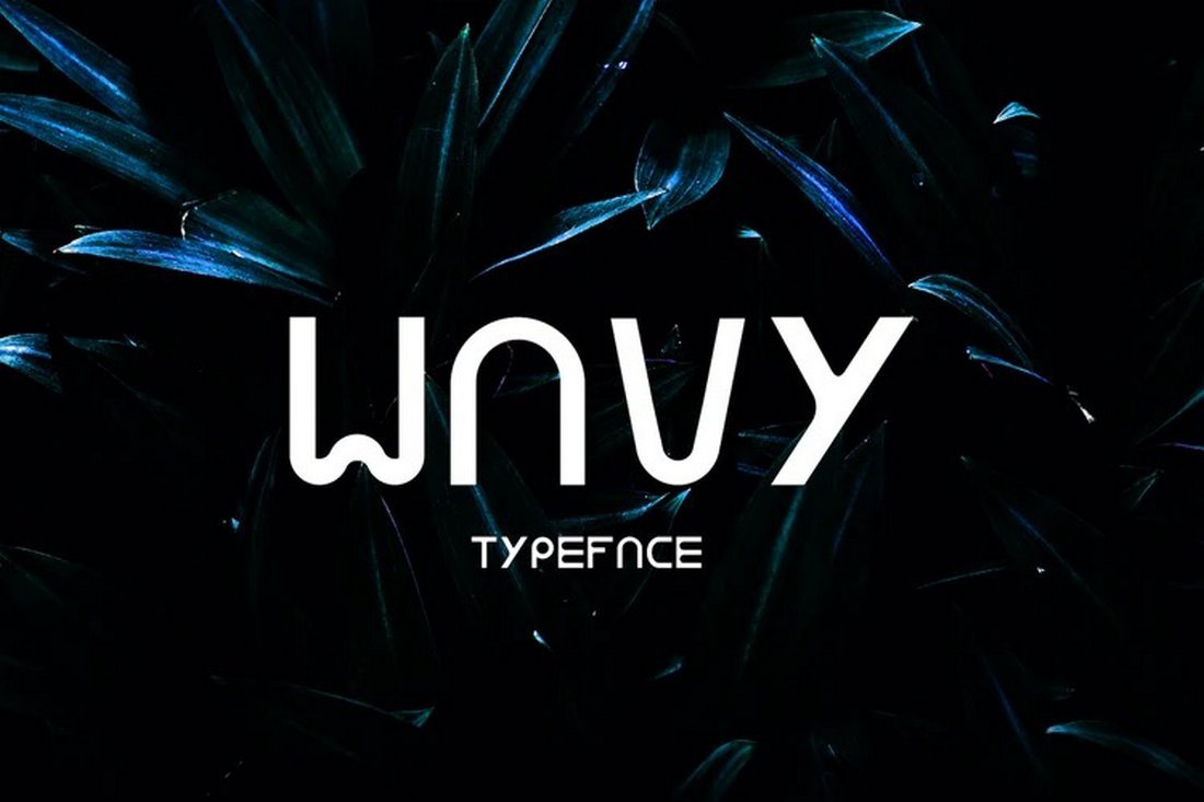 Wavy - Free Futuristic Curvy Font