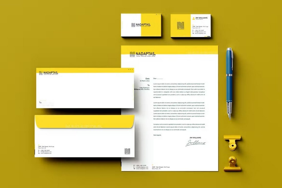 Yellow Corporate Identity Template Kit