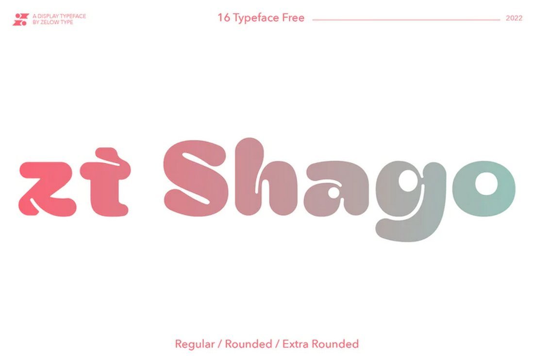 Zt Shago - Free Curvy Display Font