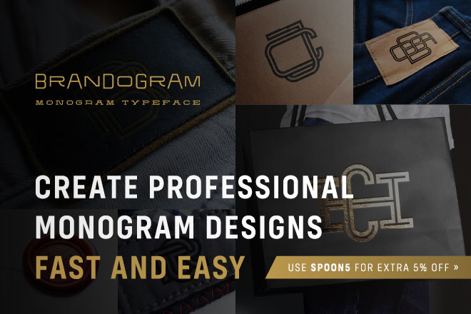 Brandogram monogram font from Design a Lot