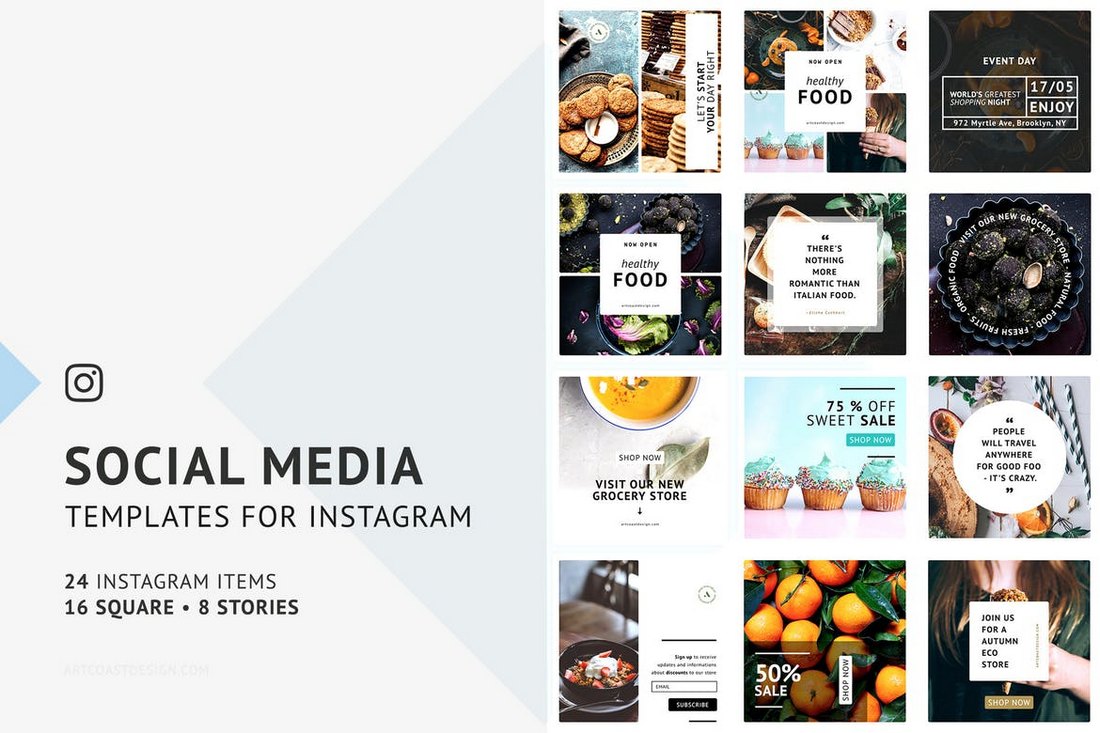 24 Food Instagram Templates