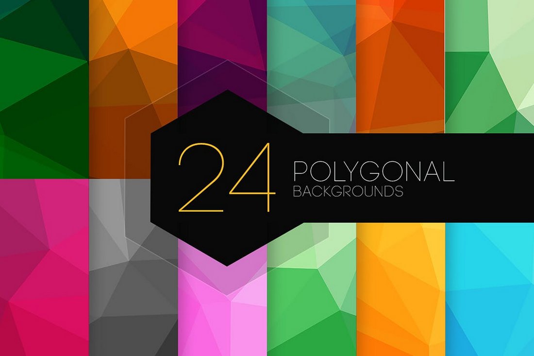 24 Polygonal Backgrounds