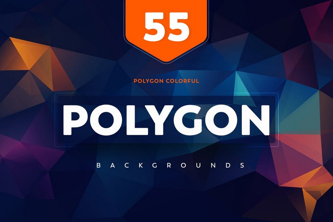 55+ Colorful Polygon Backgrounds