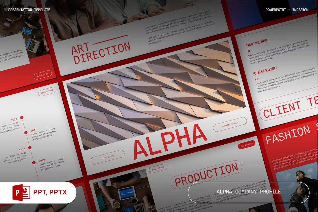 Alpha Company Profile PowerPoint Template