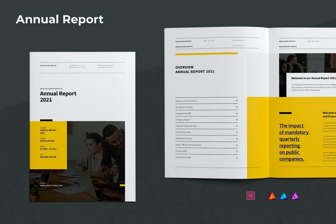 Annual Report Template for Affinity Designer