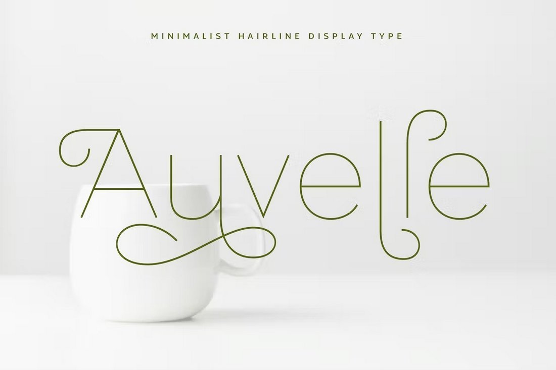 Auvelle - Minimal Clean Hairline Font