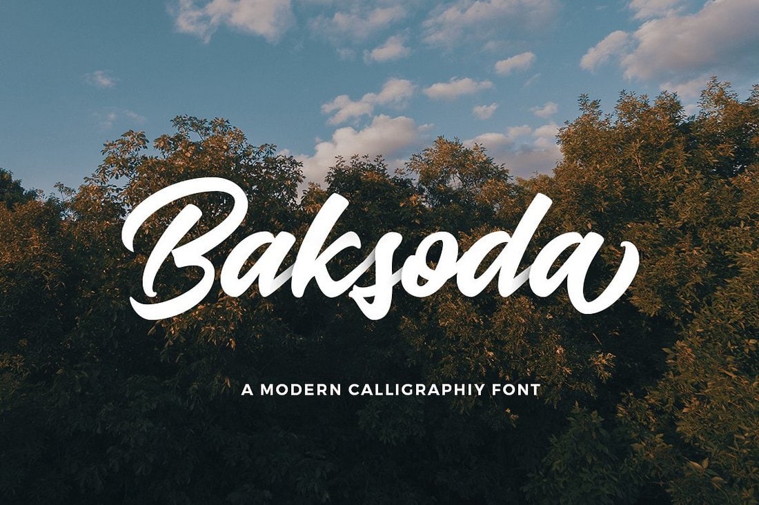 Baksoda - Free Modern Calligraphy Font