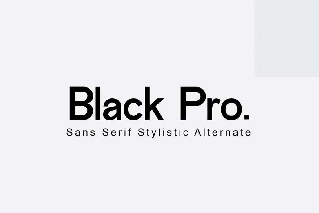 Black Pro - Free Clean Font