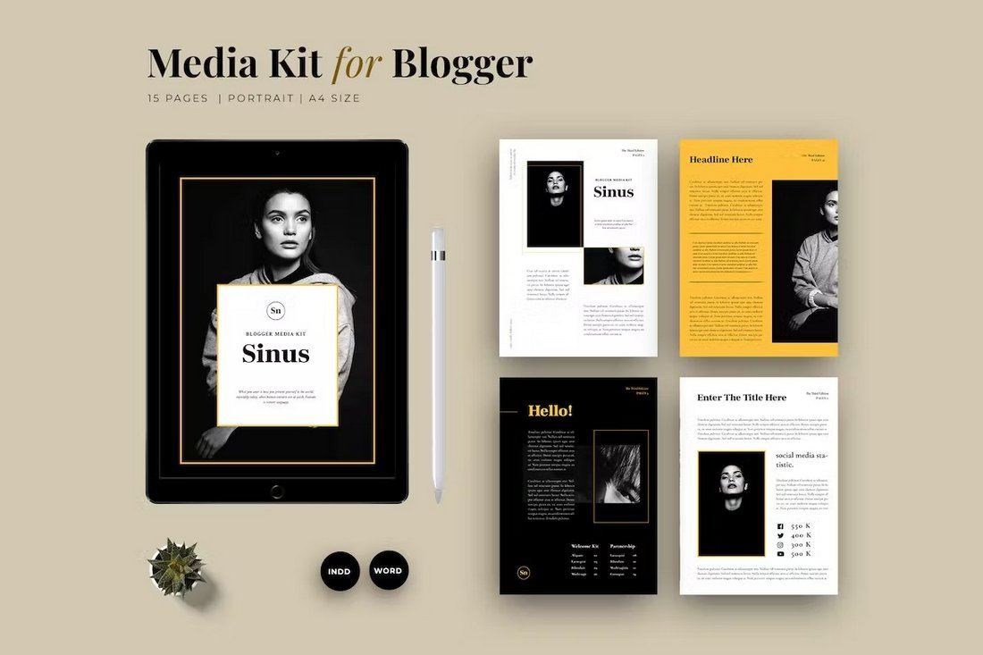 Blogger Media & Brand Kit Template