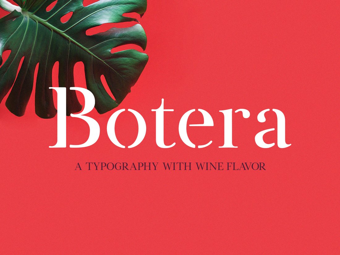 Botera - Free Serif Stencil Font
