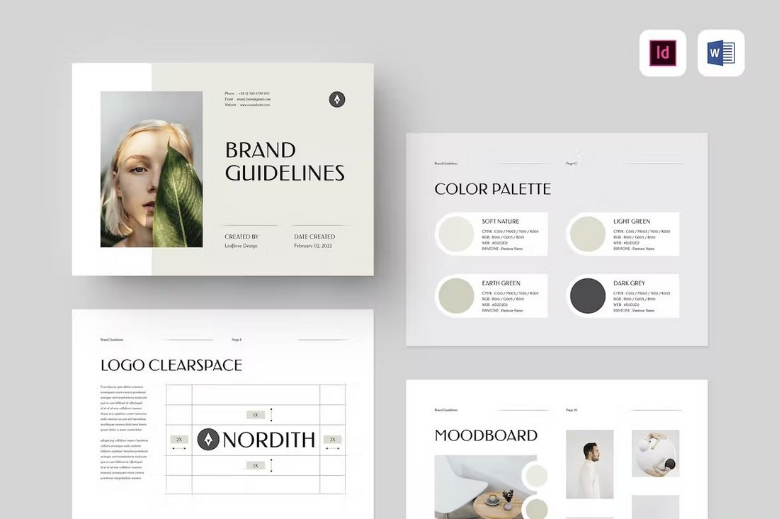 Brand Guidelines Template Word & InDesign