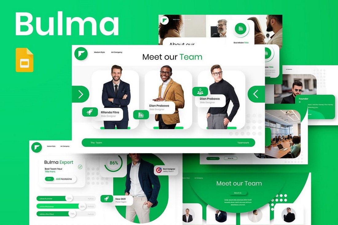 Bulma - Corporate Google Slide Template