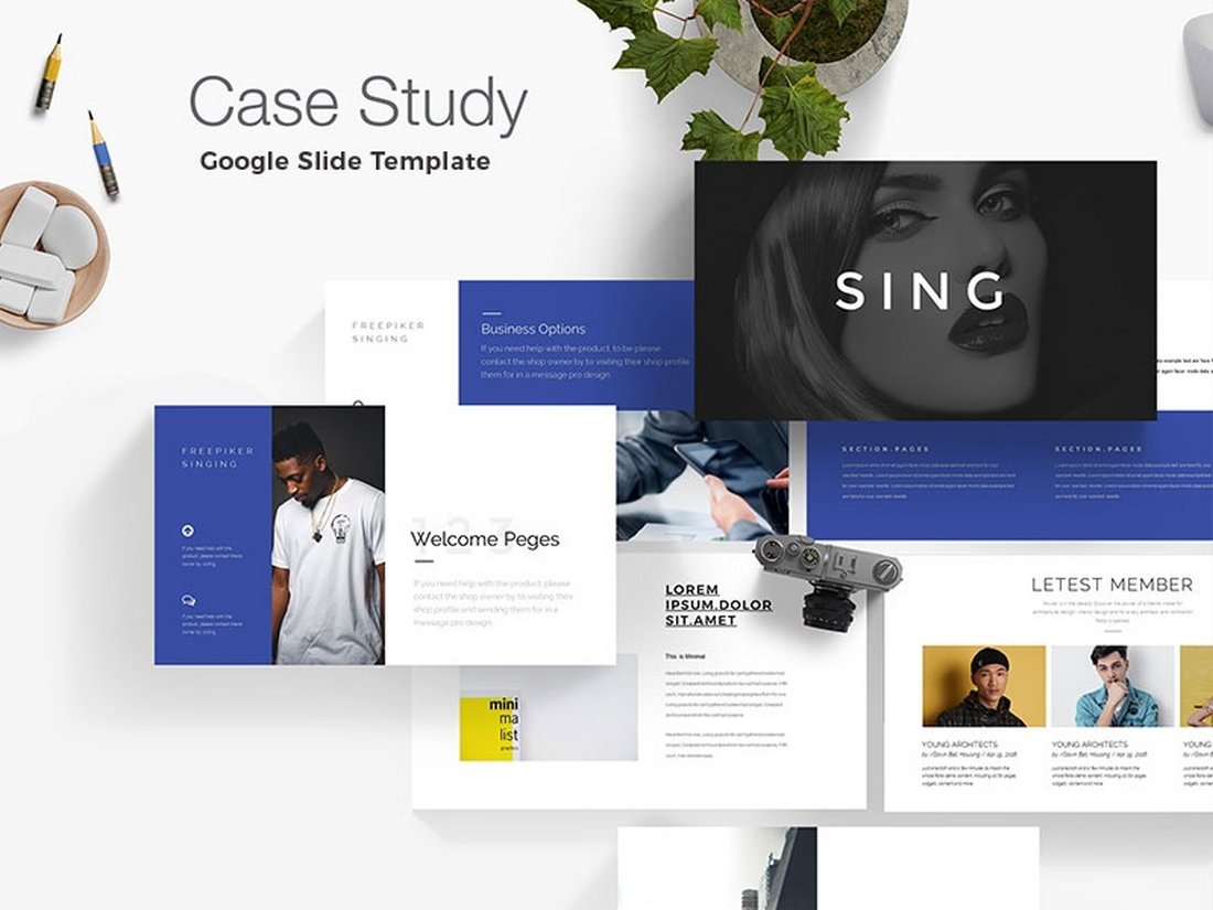 Case Study Minimal Google Slide Template