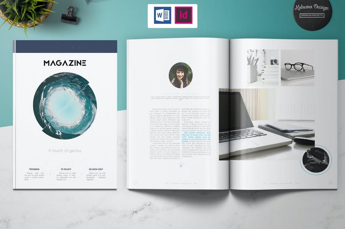 Clean Minimal InDesign Magazine Template