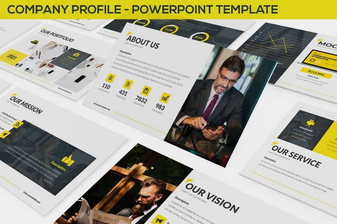Creative Company Profile Powerpoint Template