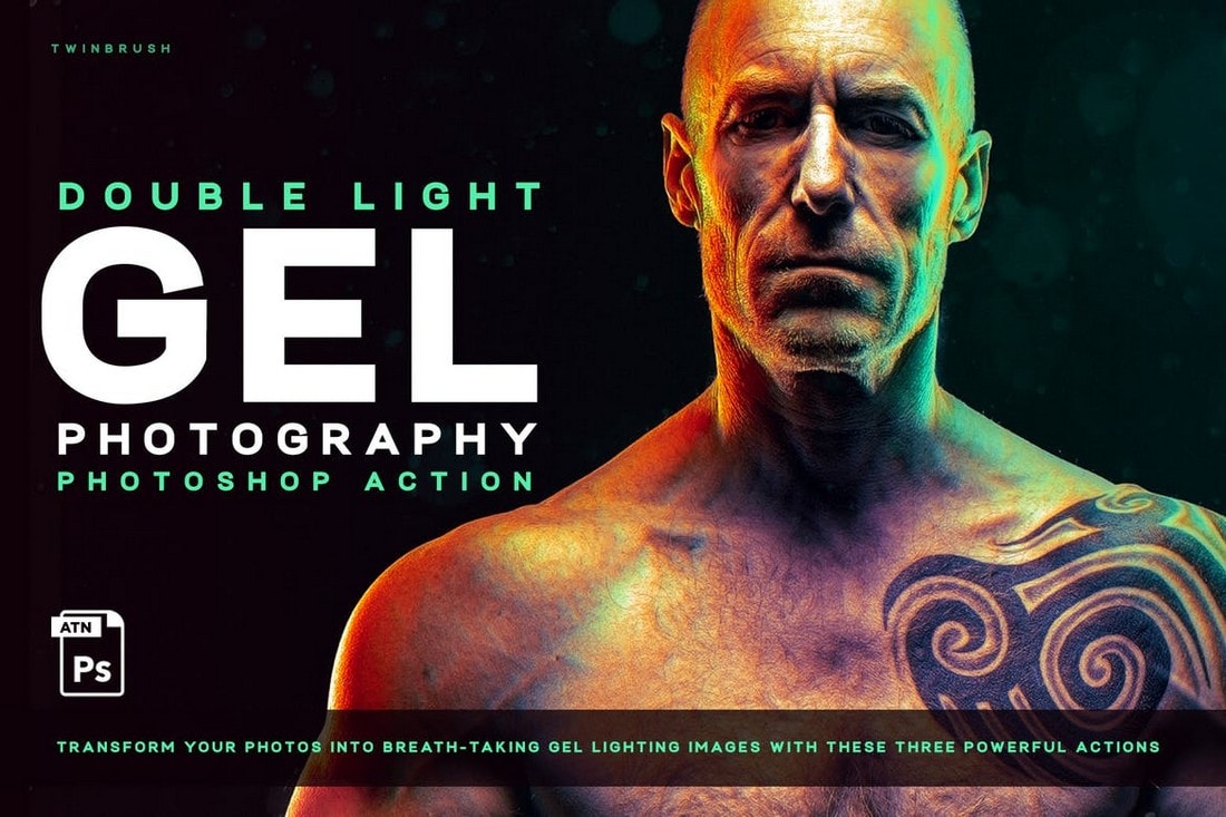 Dual Lighting (Gel) Effect Photoshop Action