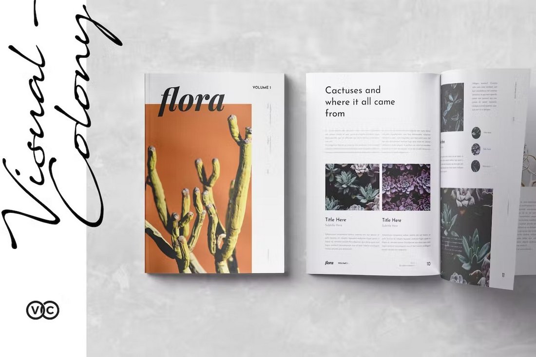 Flora - Elegant Magazine InDesign Template