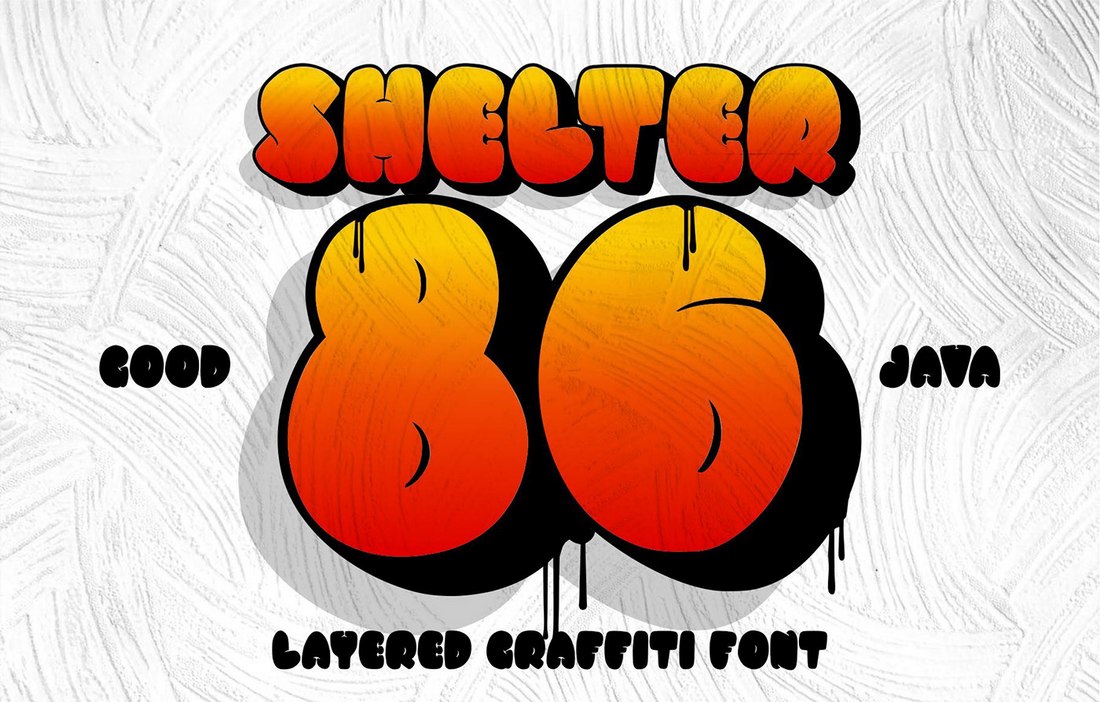 Free Shelter 86 Graffiti Font
