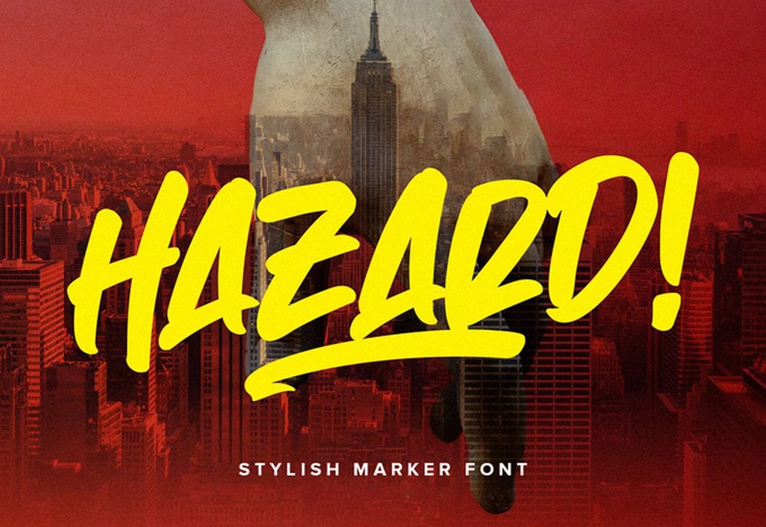 Hazard - Free Marker Font