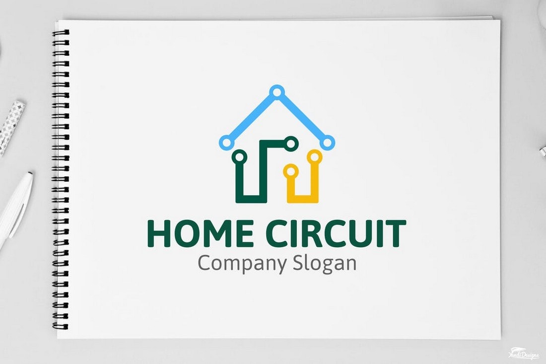 Home Circuit - Affinity Designer Logo Template