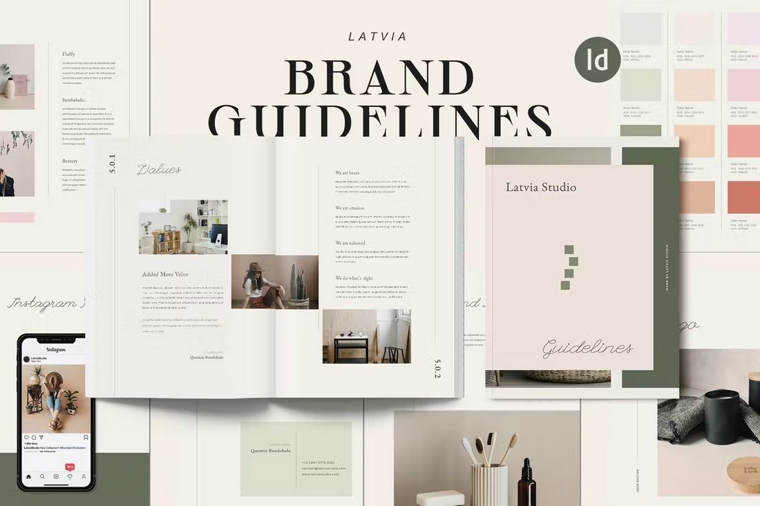 Latvia - Stylish Brand Guidelines Kit Template