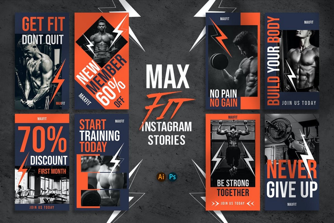 MAXFIT - Fitness Instragram Story Templates