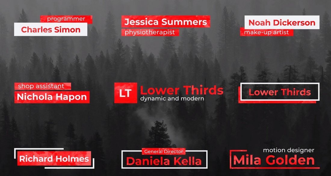 Modern Lower Thirds Templates for Premiere Pro