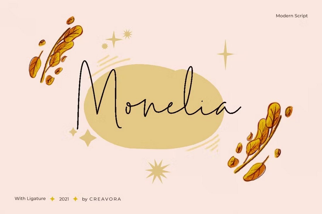 Monelia - Cute Handwriting Script Font