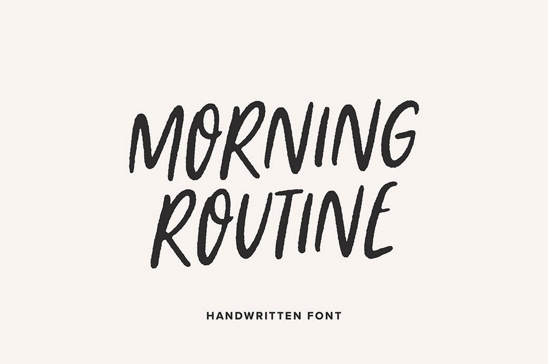 Morning Routine - Free Handwritten Font