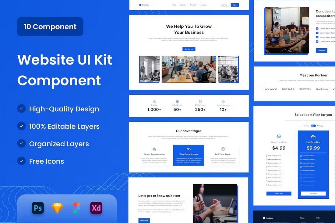 Multipurpose Website UI Kit for Figma