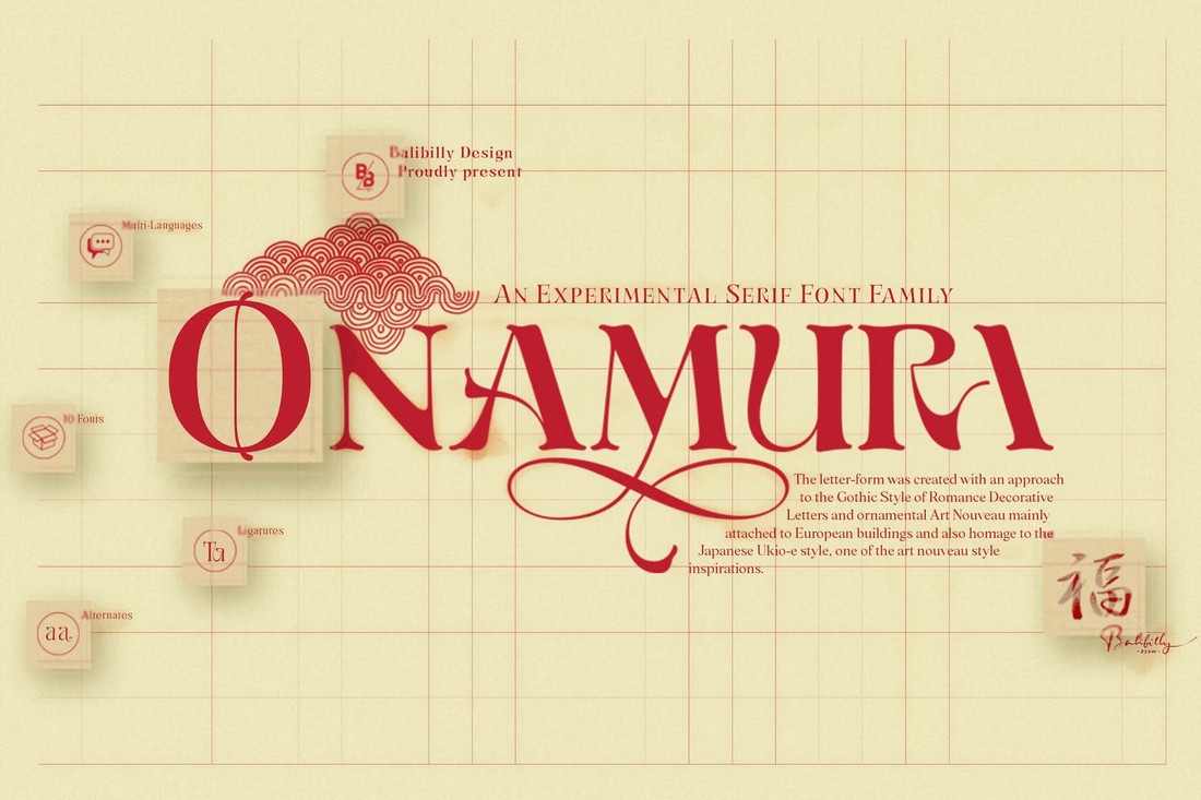 Onamura - Free Experimental Serif Font