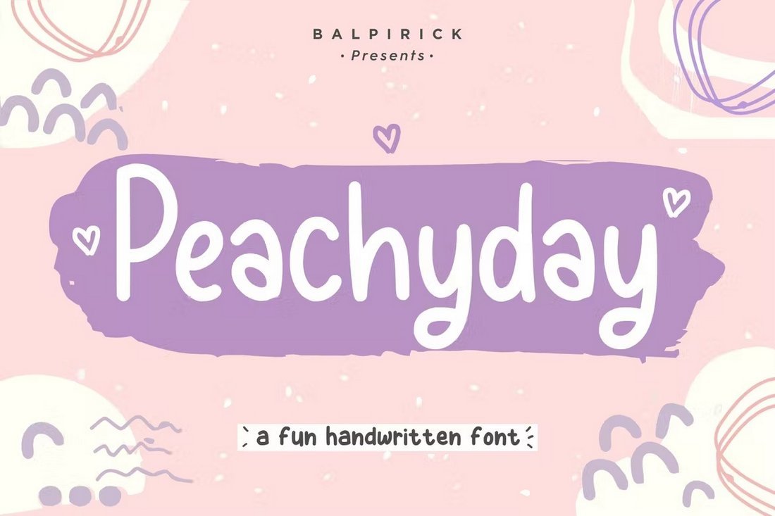 Peachyday - Fun Handwriting Font