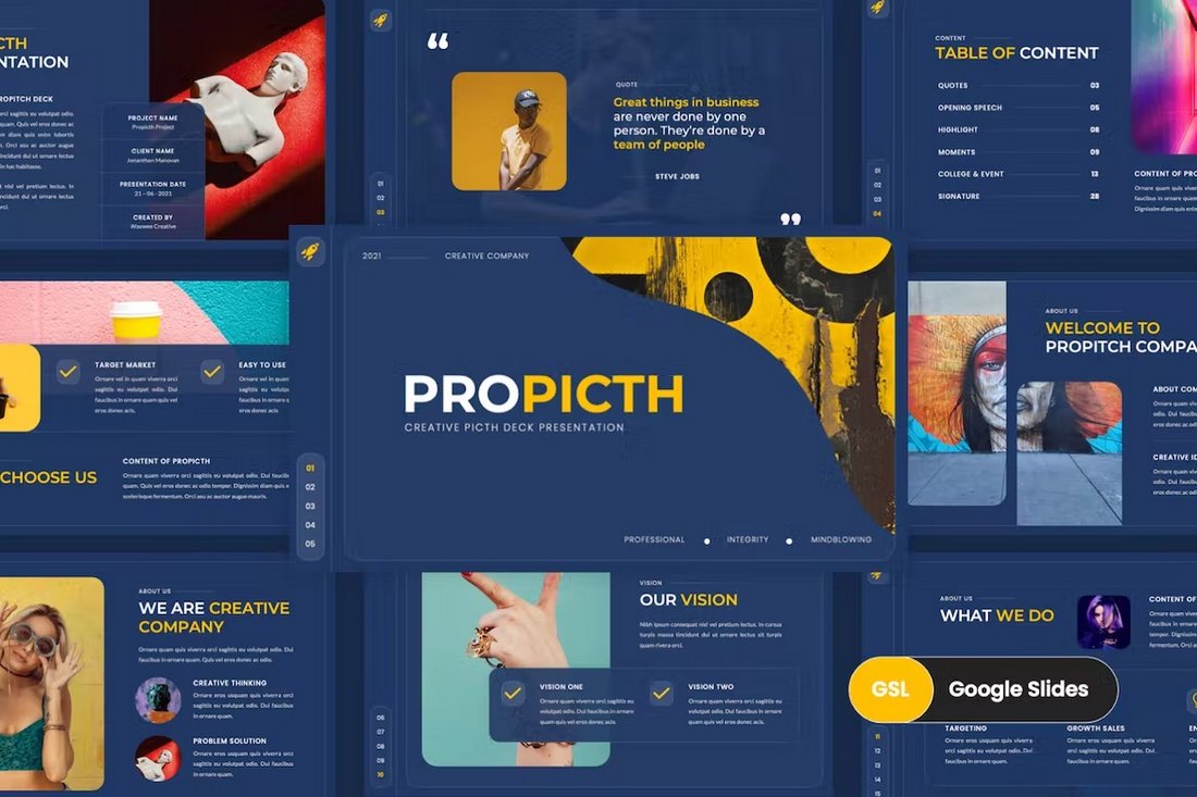 Propitch - Picth Deck Google Slides Template