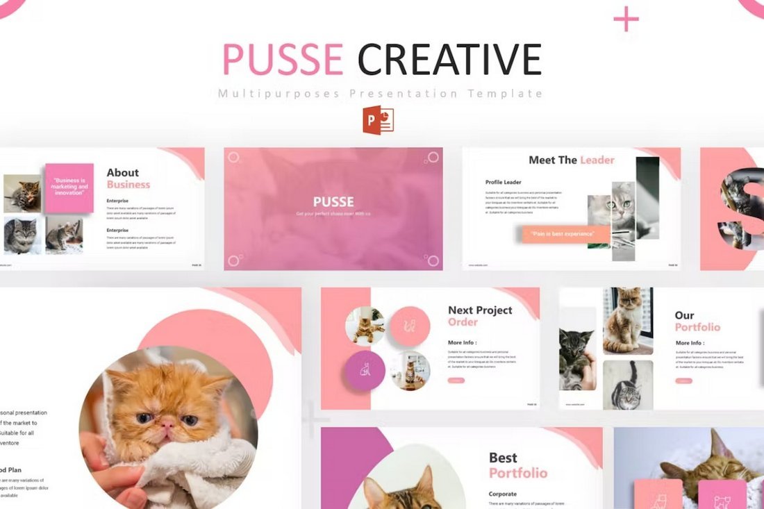 Pusse - Creative & Cute Powerpoint Template