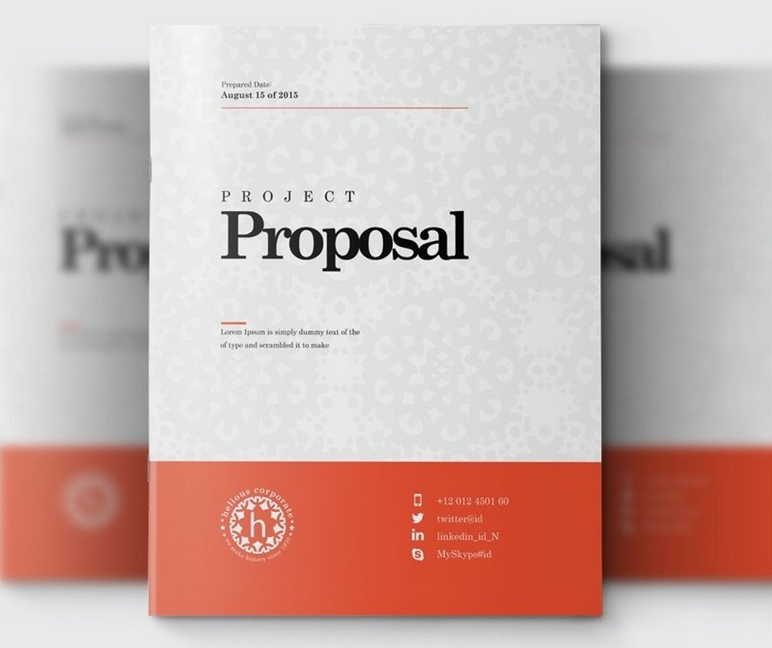 Red Accent - Free Design Proposal Template