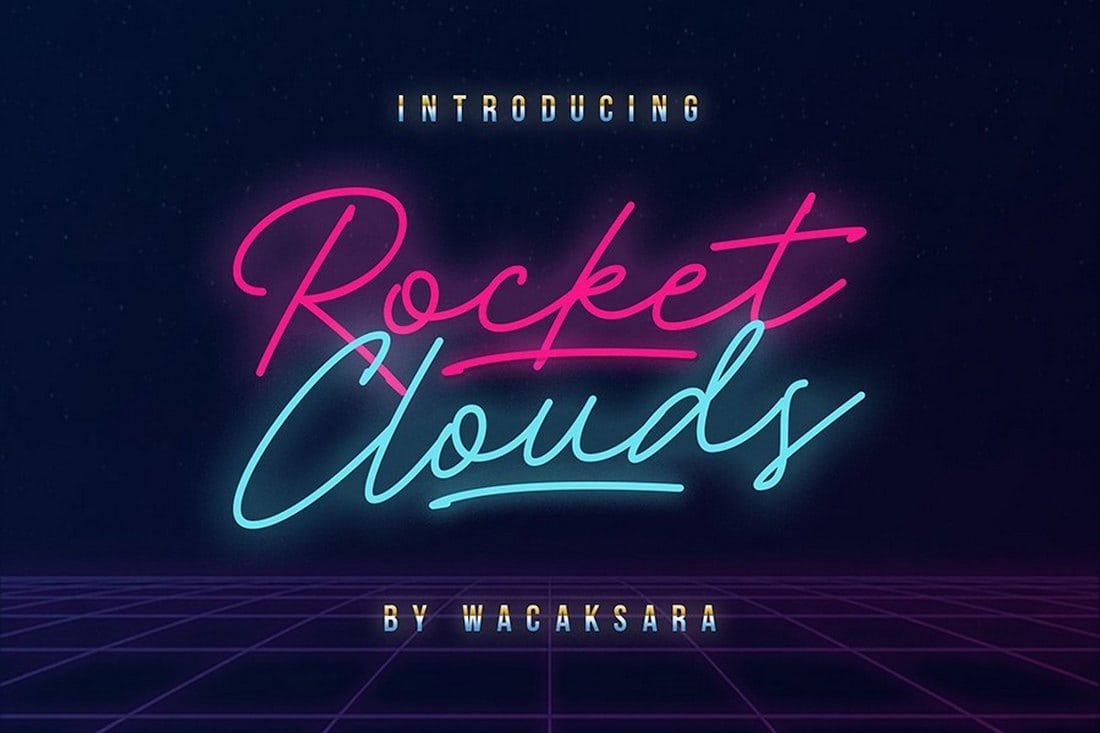 Rocket Clouds Free Font