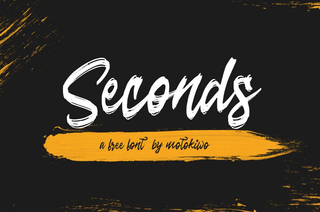 Seconds - Free Rough Brush Script Font
