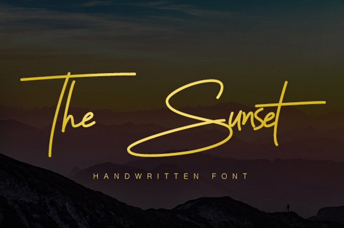 Sunset Signature Font