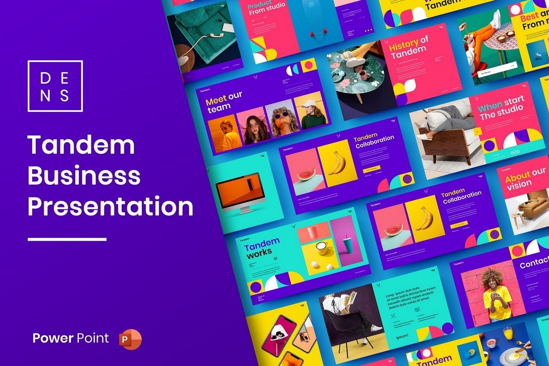 Tandem - Colorful Business PowerPoint Template