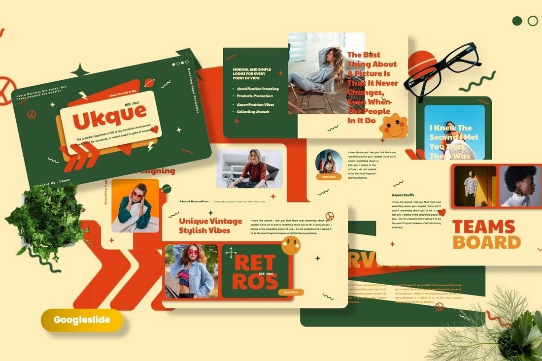 Ukque - Vintage Brand Google Slides Template