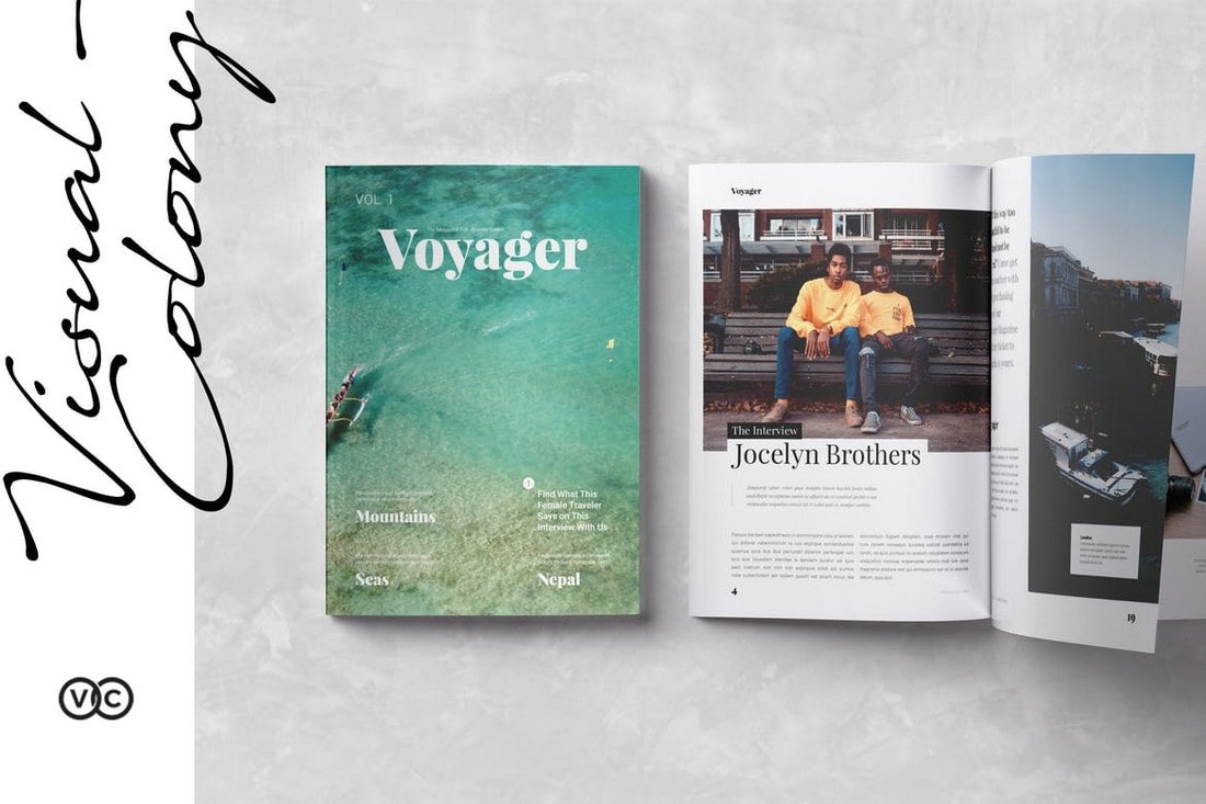 Voyager Travel Magazine InDesign Template