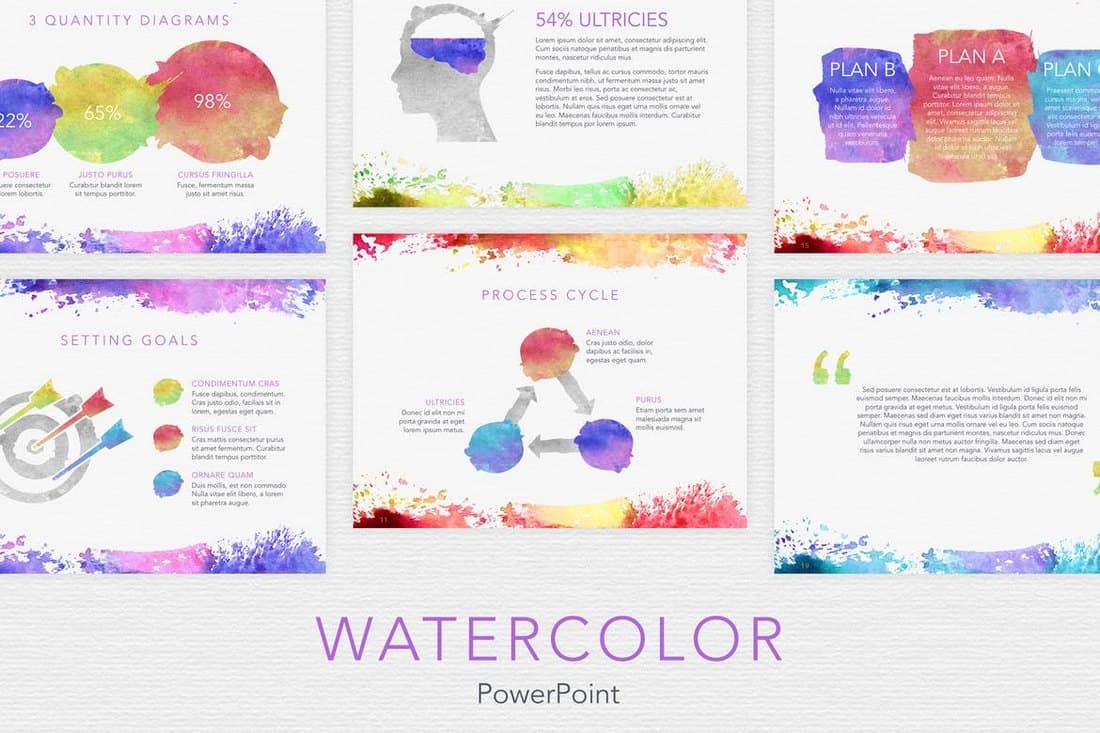 Watercolor - Professional PowerPoint Template