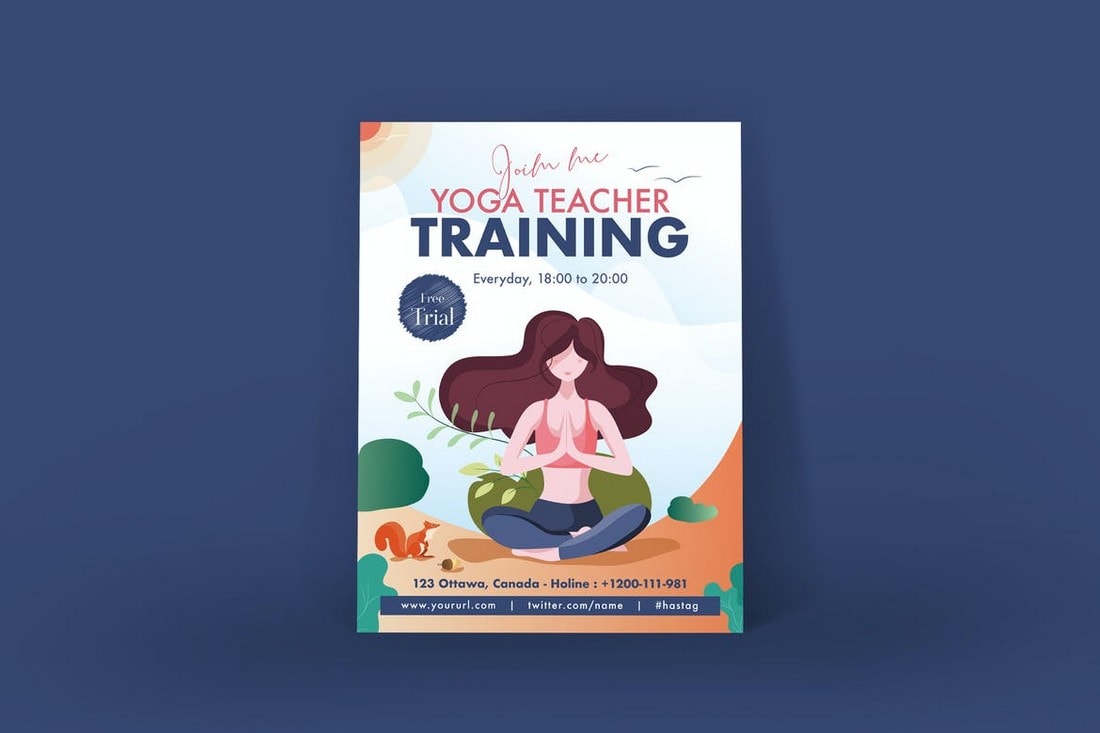 Yoga Training Poster Affinity Designer Template