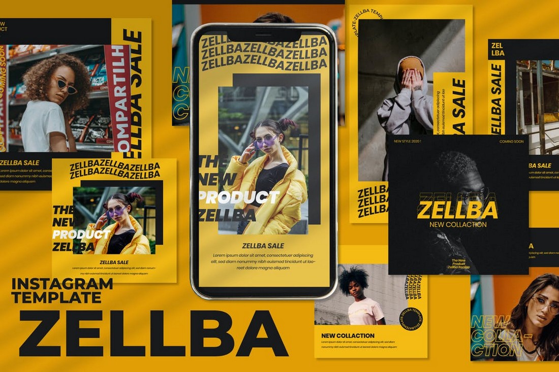 Zellba - Instagram Post & Stories Templates
